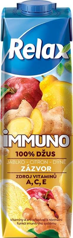 Relax Immuno jablko - zázvor - citron - dýně 100% 1l