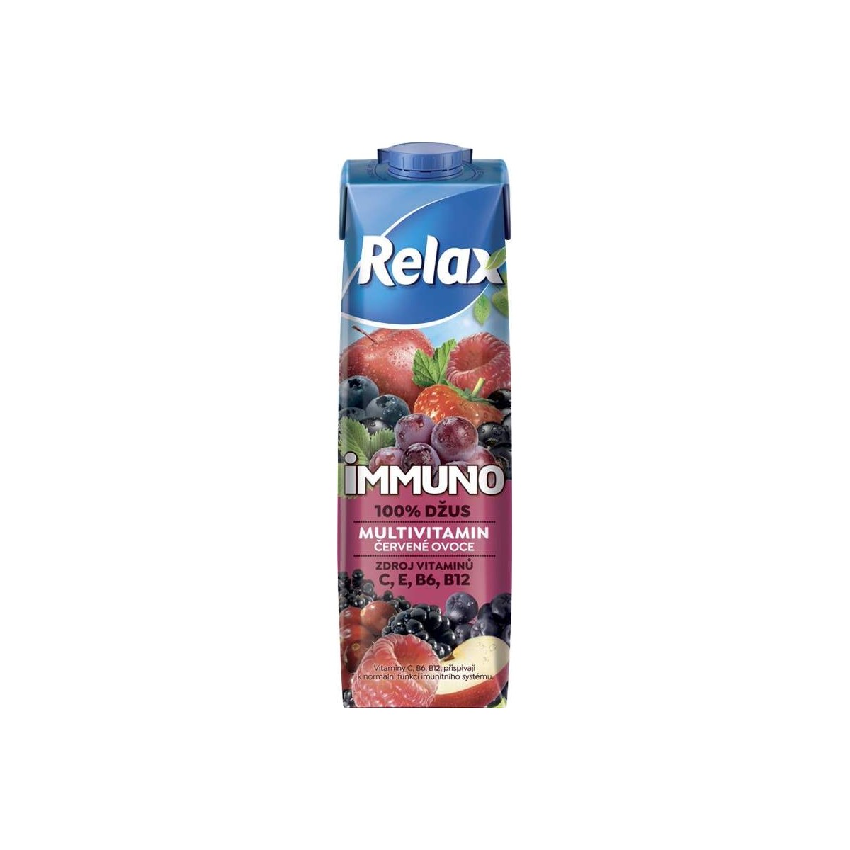 Relax Immuno Multivitamin červené ovoce 100% 1l