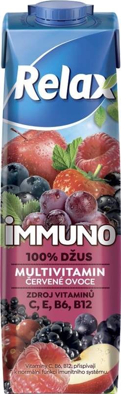 Relax Immuno Multivitamin červené ovoce 100% 1l
