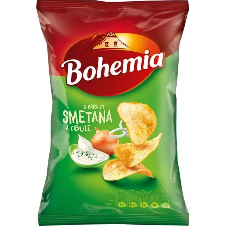 Bohemia chips smetana a cibule 60g