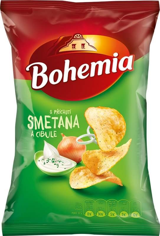 Bohemia chips smetana a cibule 60g