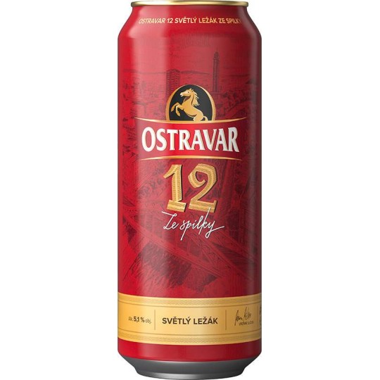 Ostravar 12 - 0,5l - plech