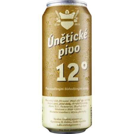 Únětické pivo 12 - 0,5l - plech