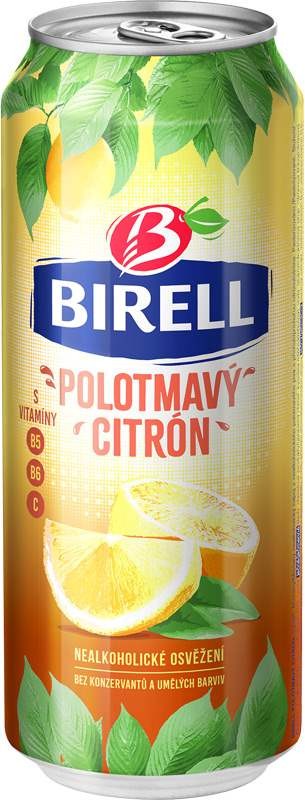 Birell Polotmavý Citron 0,5l - plech