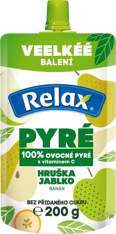 Relax pyré 100% hruška-jablko-banán 200g