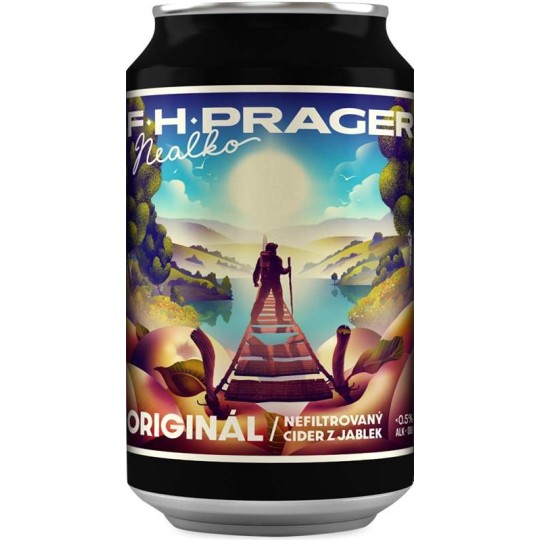 F.H. Prager Original nefiltrovaný nealko cider 0,33l - plech