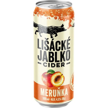 Lišácké Jablko cider meruňka 0,5l - plech