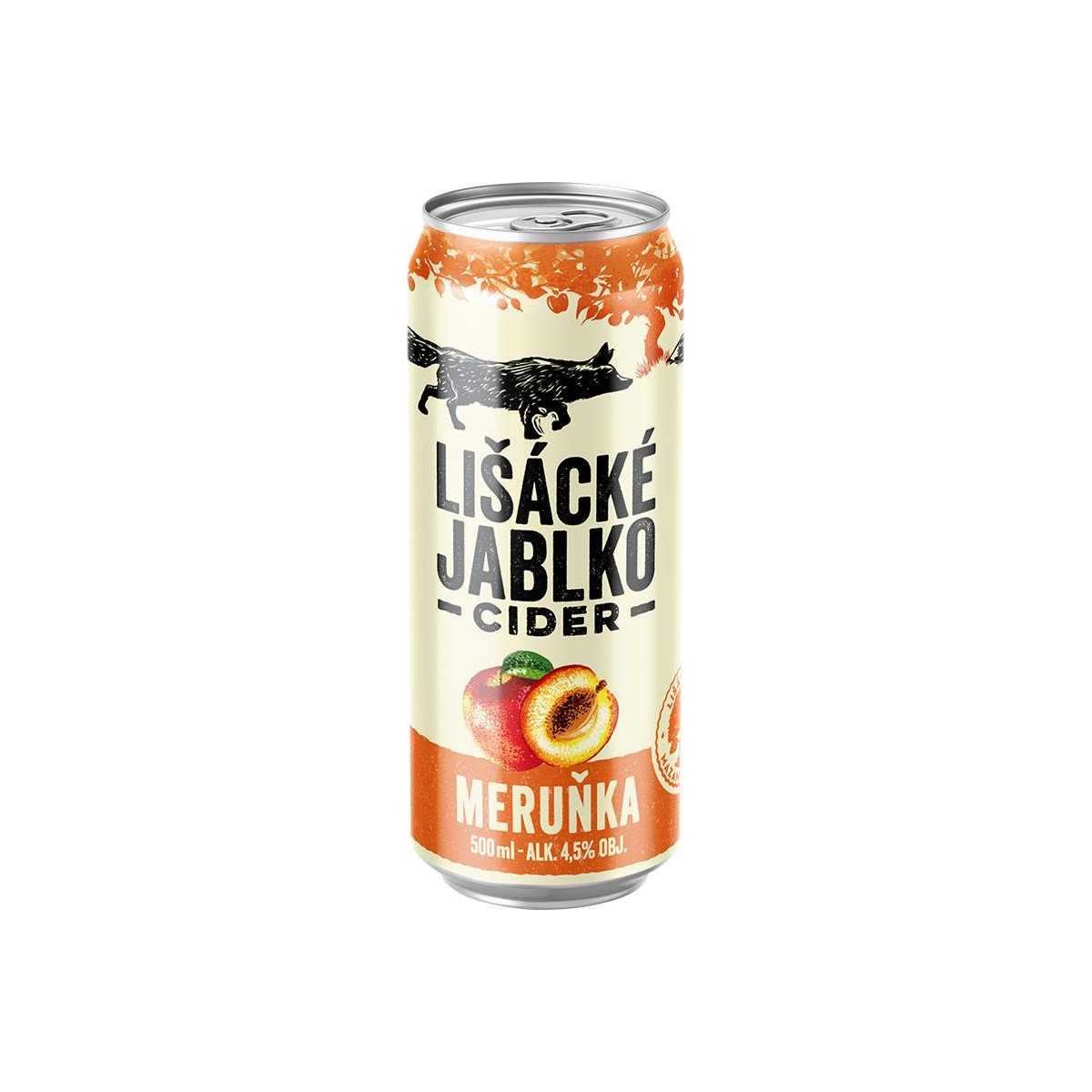 Lišácké Jablko cider meruňka 0,5l - plech