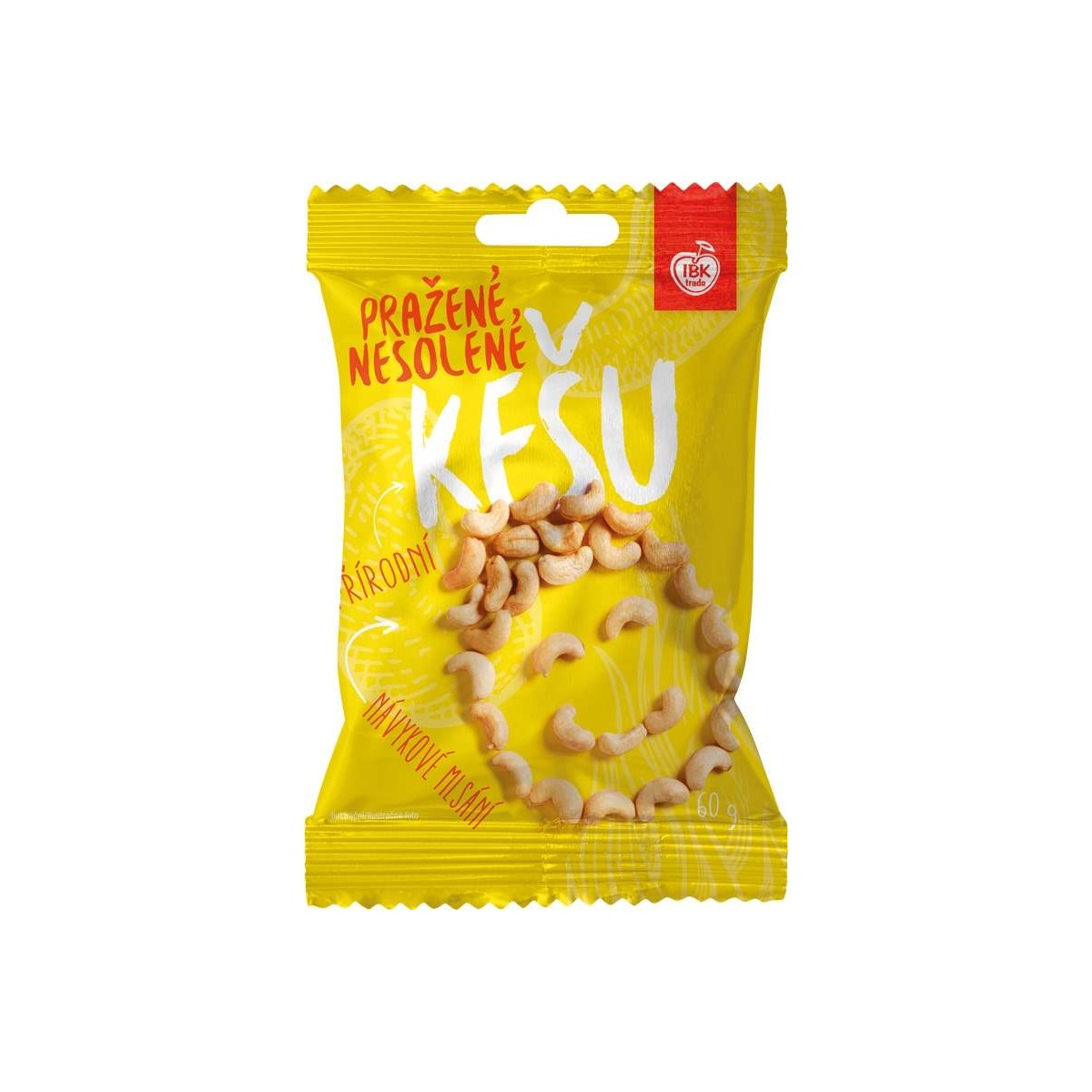 Kešu pražené nesolené 60g - IBK