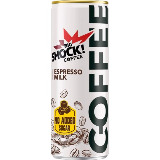 Big Shock! Coffee Espresso Milk bez cukru 0,25l - plech