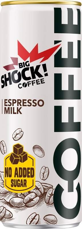 Big Shock! Coffee Espresso Milk bez cukru 0,25l - plech