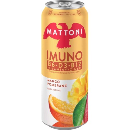 Mattoni Imuno mango & pomeranč 0,5l - plech