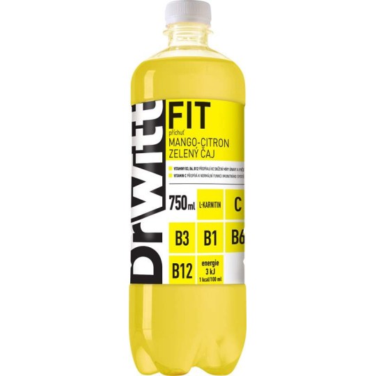 DrWitt Fit mango, citron & zelený čaj 0,75l - PET