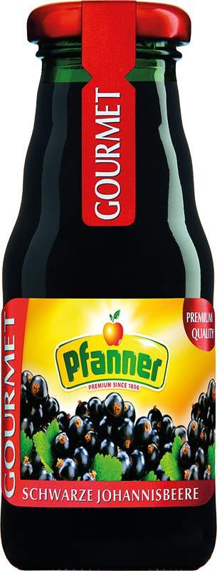 Pfanner Gourmet Černý rybíz 0,2l - sklo