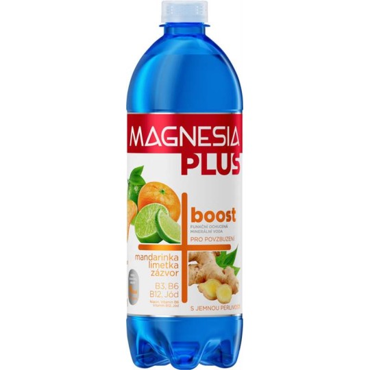 Magnesia Plus Boost mandarinka, limeta, zázvor 0,7l - PET