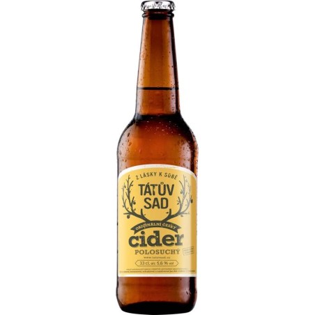 Tátův sad Cider polosuchý 0,33l - sklo