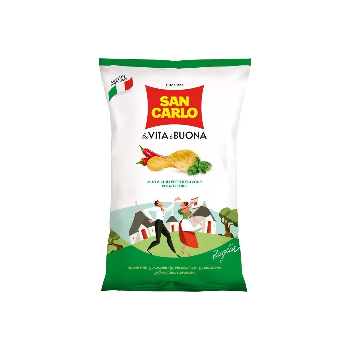 San Carlo chips máta & chilli 50g