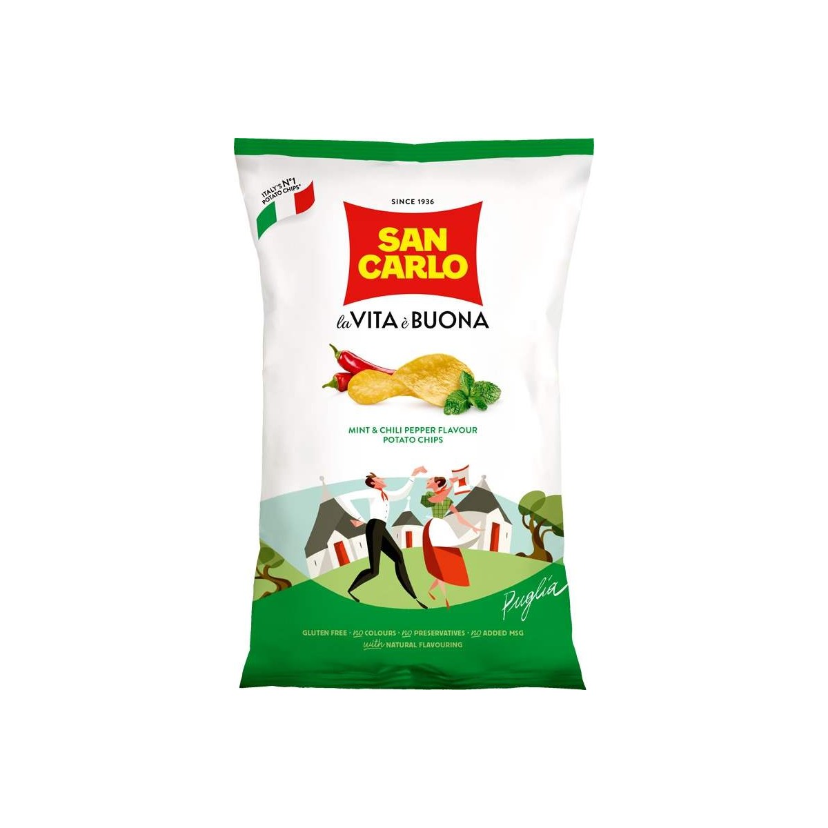 San Carlo chips máta & chilli 150g