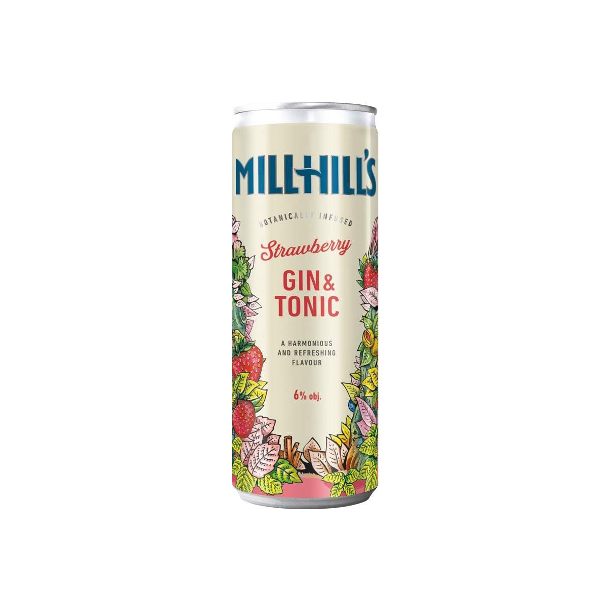 Millhill's Gin & Tonic Strawberry 0,25l - plech