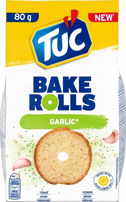 Tuc Bake Rolls česnek 80g