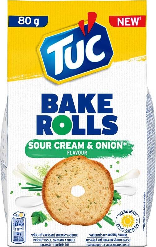 Tuc Bake Rolls smetana & cibule 80g