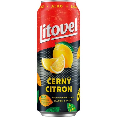 Litovel Černý citron 0,5l - plech