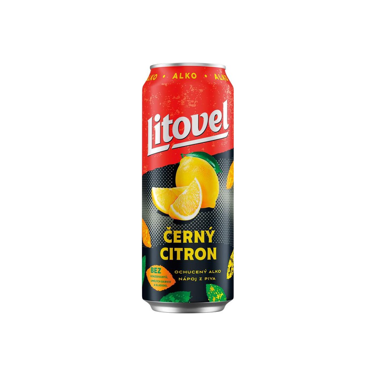 Litovel Černý citron 0,5l - plech