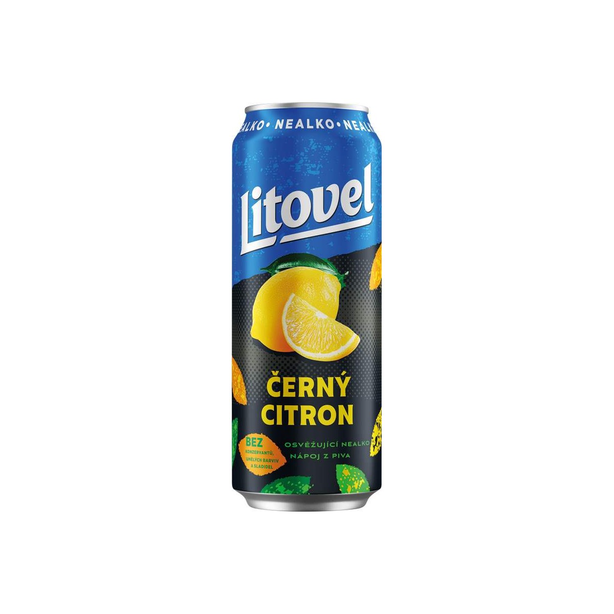 Litovel Černý citron nealko 0,5l - plech