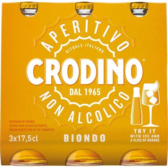 Crodino Aperitivo Biondo 3x17,5cl