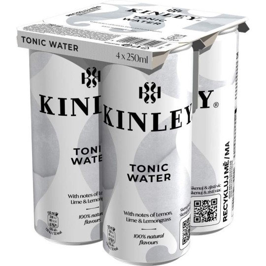 Kinley Tonic 4 x 0,25l multipack - plech