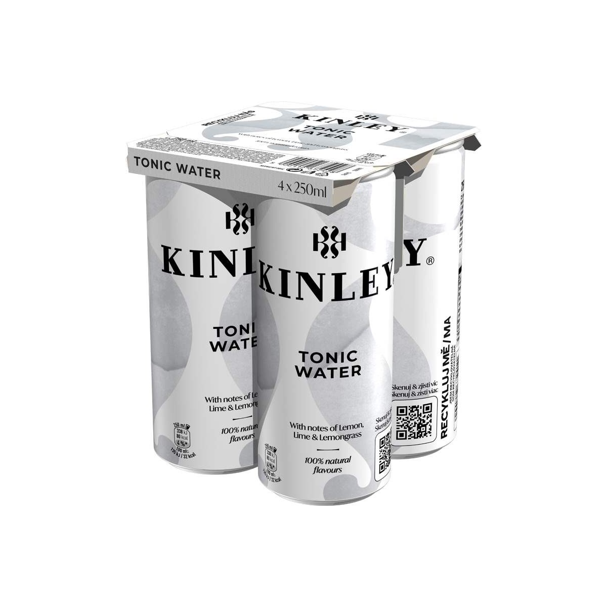 Kinley Tonic 4 x 0,25l multipack - plech