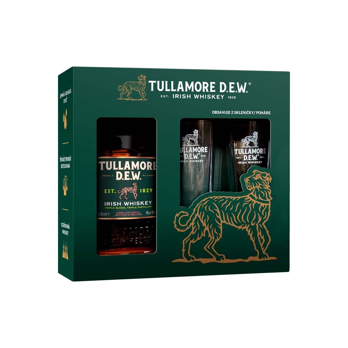 Tullamore DEW Original 0,7- kazeta 2 skleničky