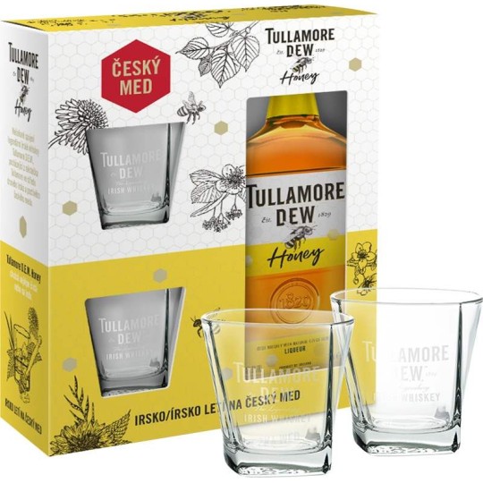 Tullamore DEW Honey 0,7l kazeta 2 skleničky