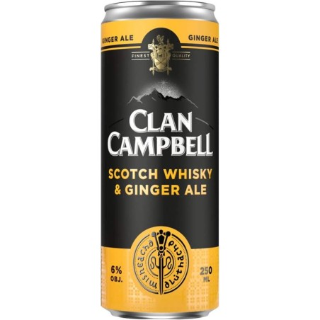 Clan Campbell Whisky & Ginger Ale 0,25l - plech