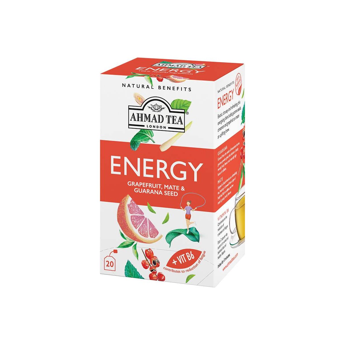 Ahmad Tea Energy grep, máta & guarana 20x1,5g