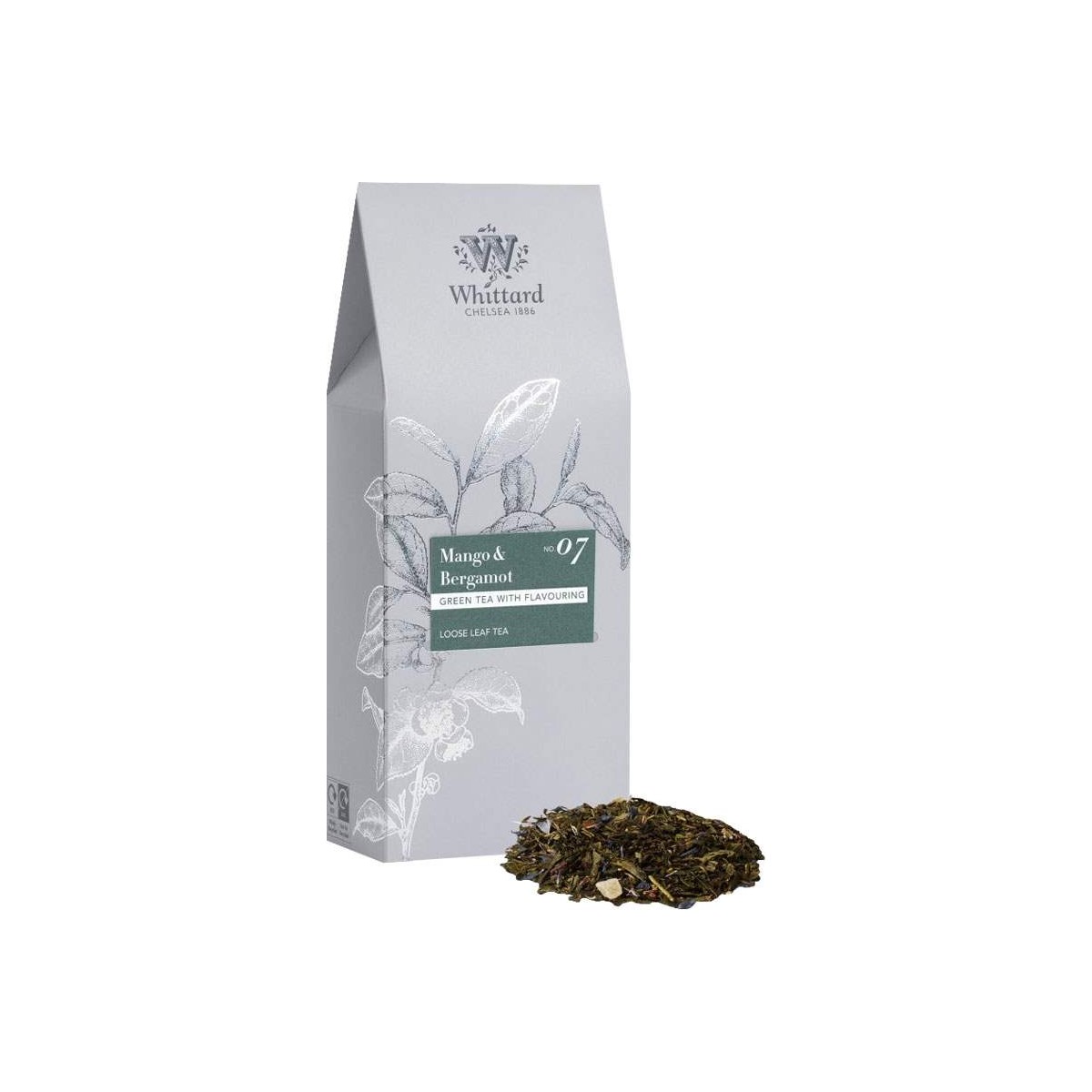 Whittard Chelsea Green Tea Mango & Bergamot 100g - sypaný