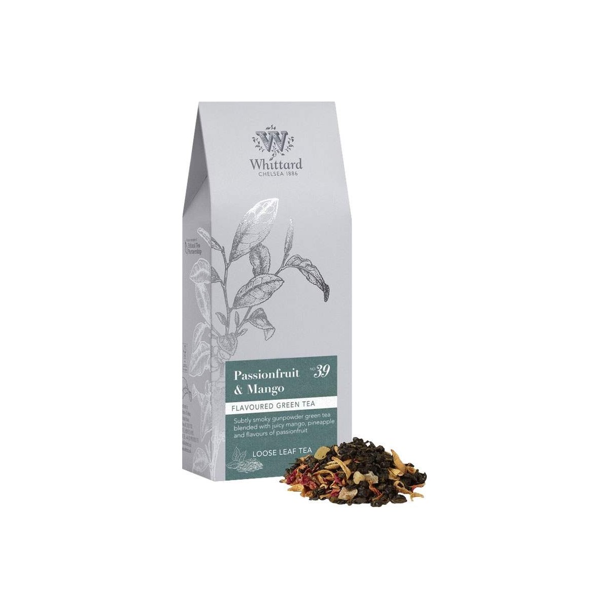 Whittard Chelsea Green Tea Passionfruit & Mango 100g - sypaný