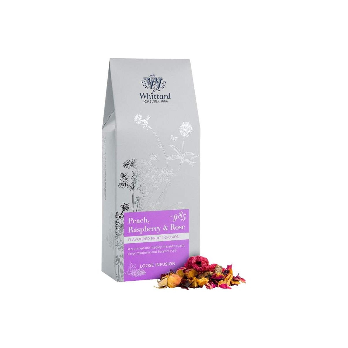 Whittard Chelsea Peach, Raspberry & Rose 100g - sypaný