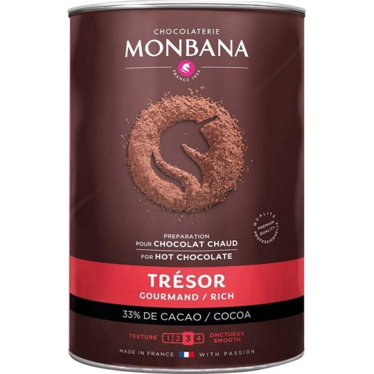 Monbana Trésor Gourmand Rich - Horká čokoláda 1kg