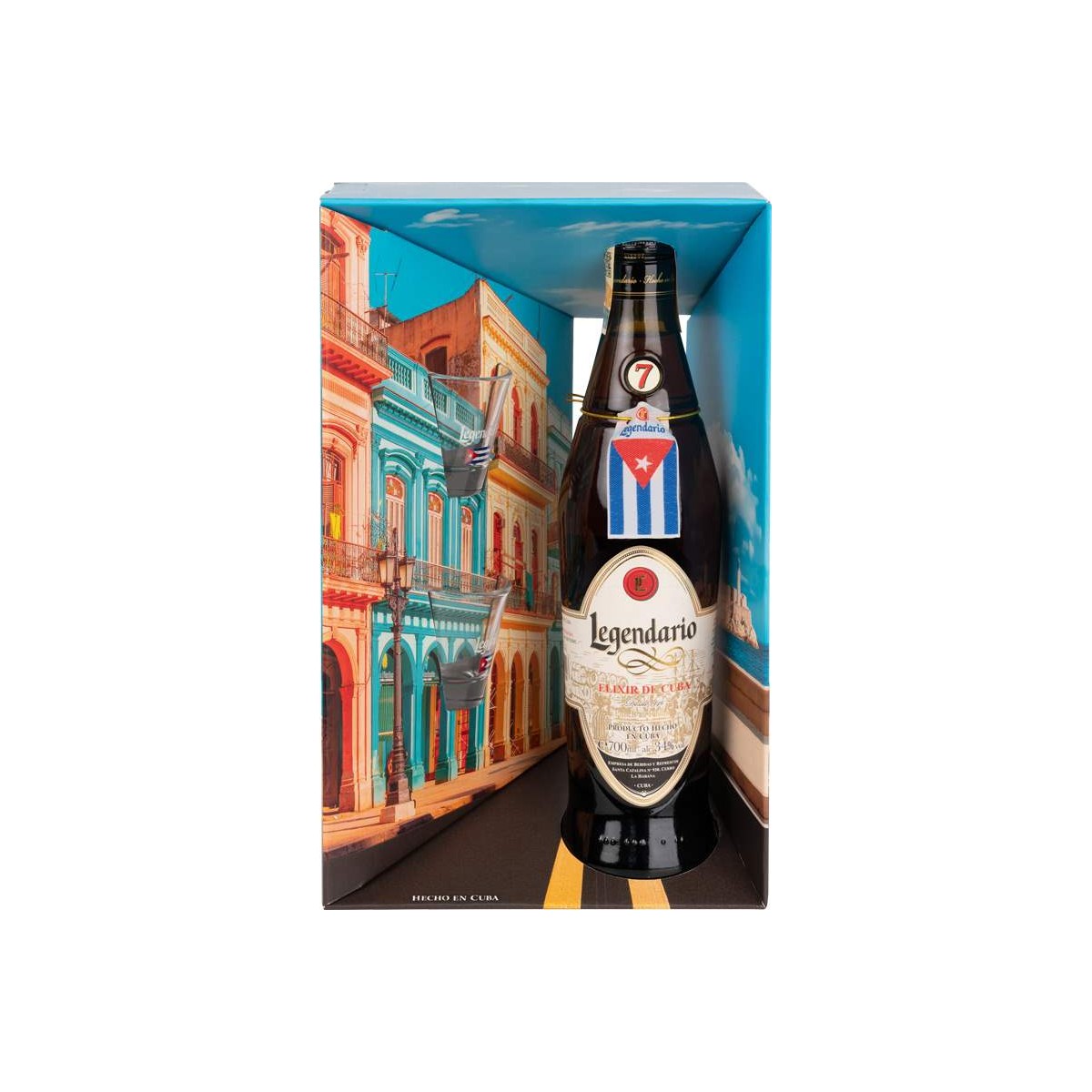 Legendario Elixir De Cuba 0,7l kazeta + 2x sklo