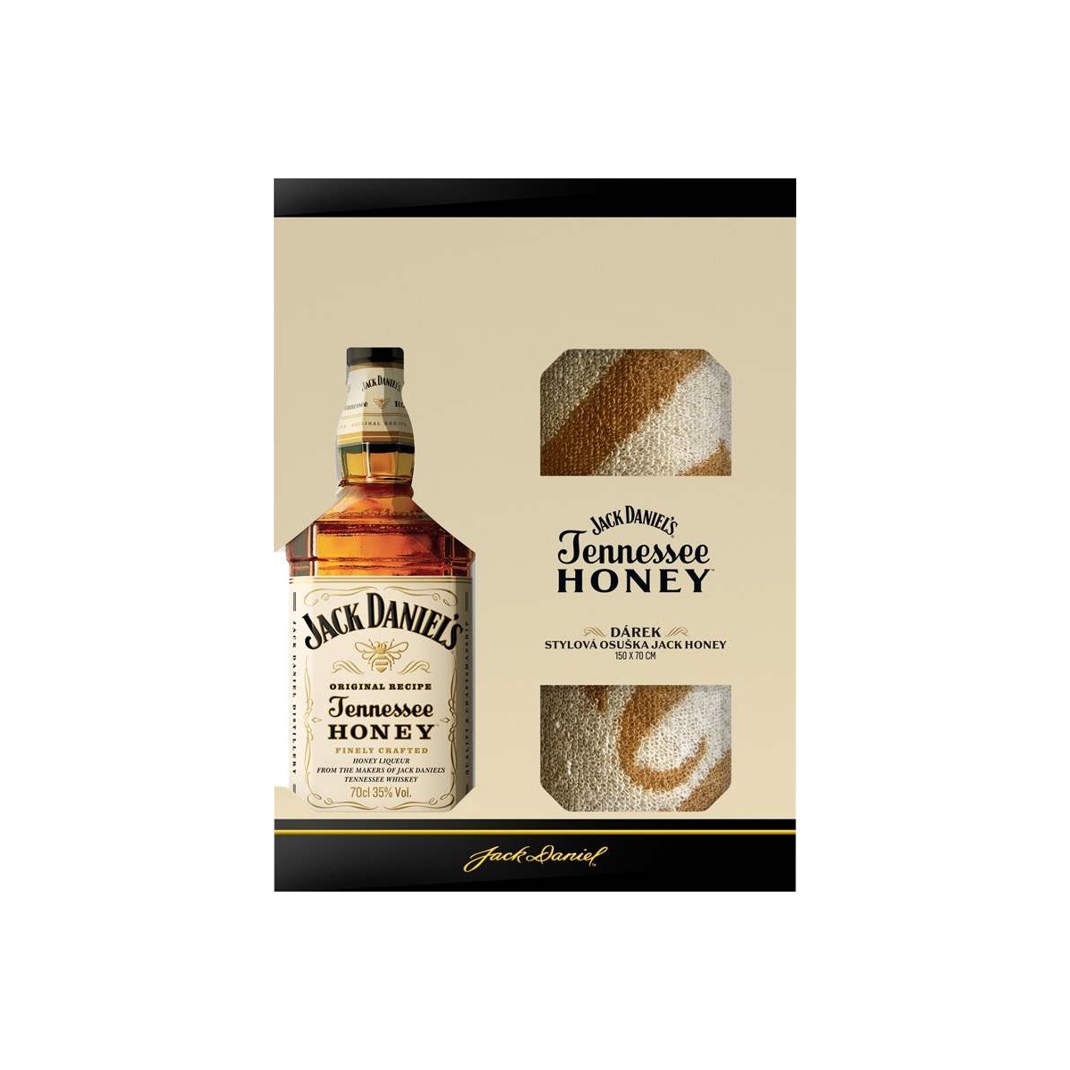 Jack Daniel's Tennessee Honey 0,7l kazeta + osuška