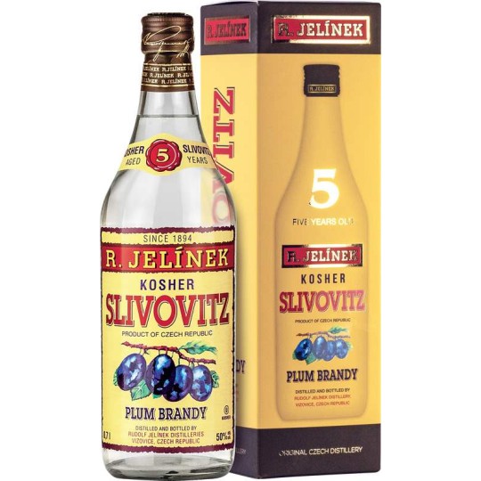 R. Jelínek Slivovitz Kosher bílá 5 let 50% 0,7l