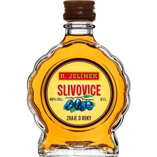 R. Jelínek Slivovice gold 45% 0,05l budík
