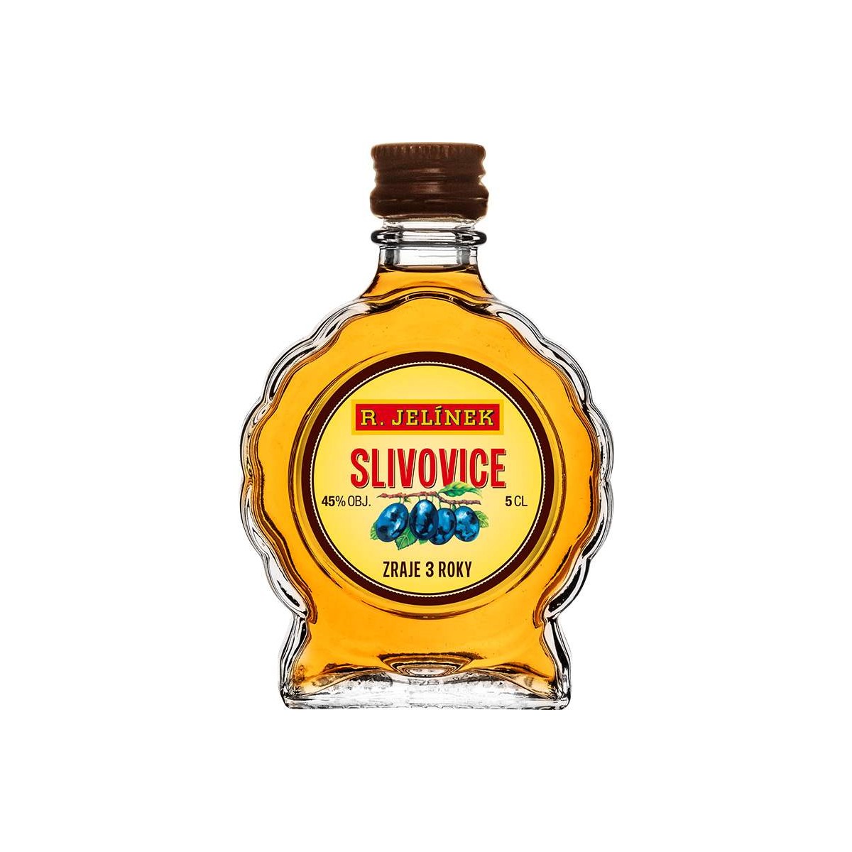 R. Jelínek Slivovice gold 45% 0,05l budík