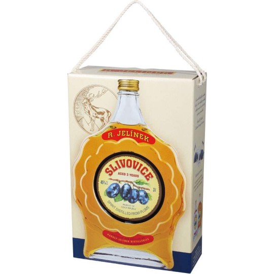 R. Jelínek Slivovice gold 45% 3l budík