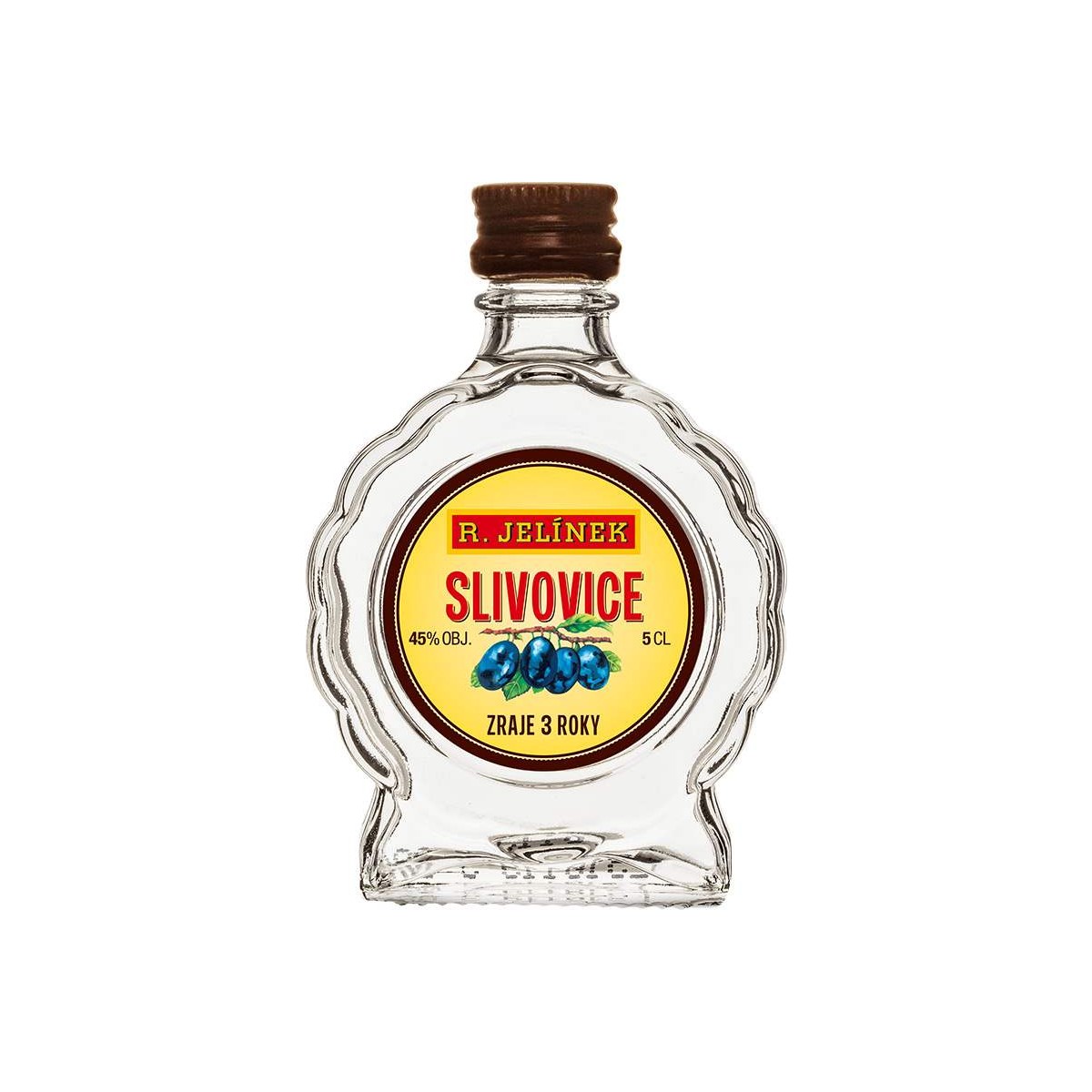 R. Jelínek Slivovice bílá 45% 0,05l budík
