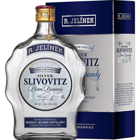 R. Jelínek Slivovitz Kosher Silver 50 % 0,7l budík