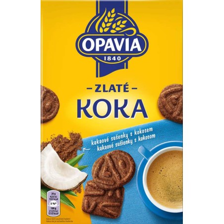 Opavia Zlaté Koka kakaové sušenky s kokosem 180g