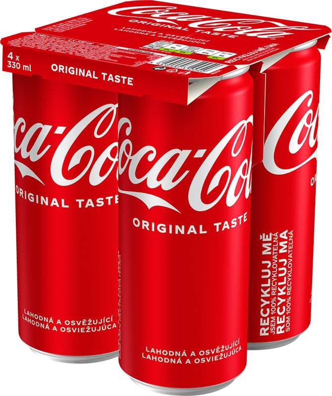 Coca cola 4 x 0,33l multipack - plech