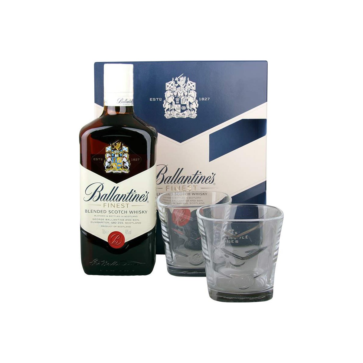 Ballantine´s Finest 0,7l - kazeta 2x sklenička